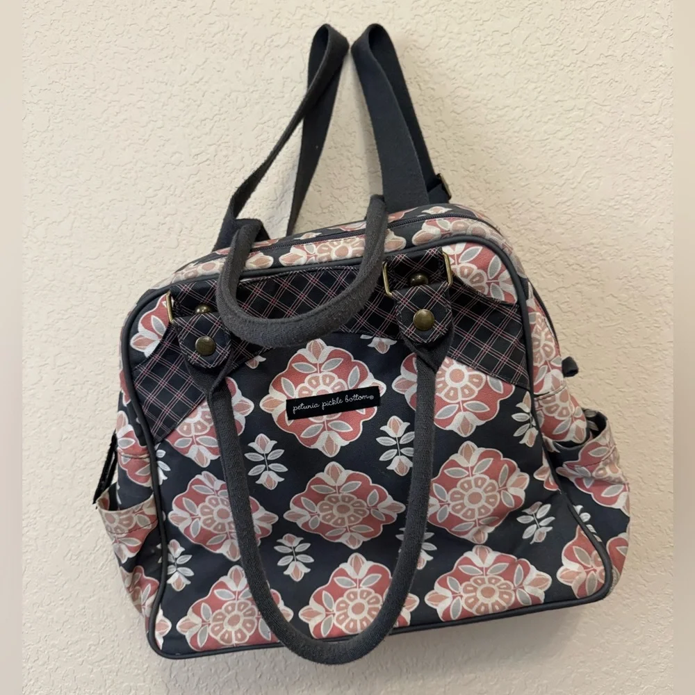 Petunia Pickle Bottom Floral & Plaid Diaper Bag